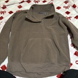 AnyBody Taupe Fleece Pullover
